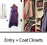 Coat Closet with Open Shoe Shelves