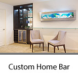 Open Airy Custom Home Bar with LED Lighting