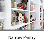 Narrow Pantry for Basement