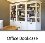 Home Office Bookcase with Beadboard Backing