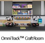 Omni Craft Room Workspace and Cabinets