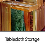 Tablecloth Storage Drawer with Oval Rods