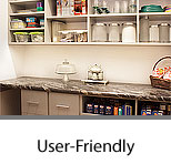 User Friendly Pantry with Drawers