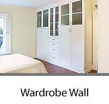 Wardrobe Armoires with Glass Door Inserts